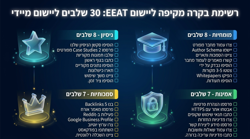 רשימת בקרה EEAT