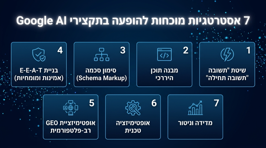 אסטרטגיות לקידום אתר ב AI OVERVIEWS
